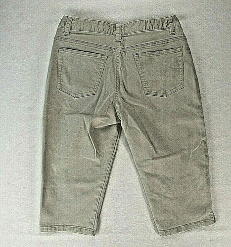 SO Capri Jeans Womens 9 Juniors Beige Stretch Mid-Rise Straight Leg Cotton Blend - Picture 5 of 10