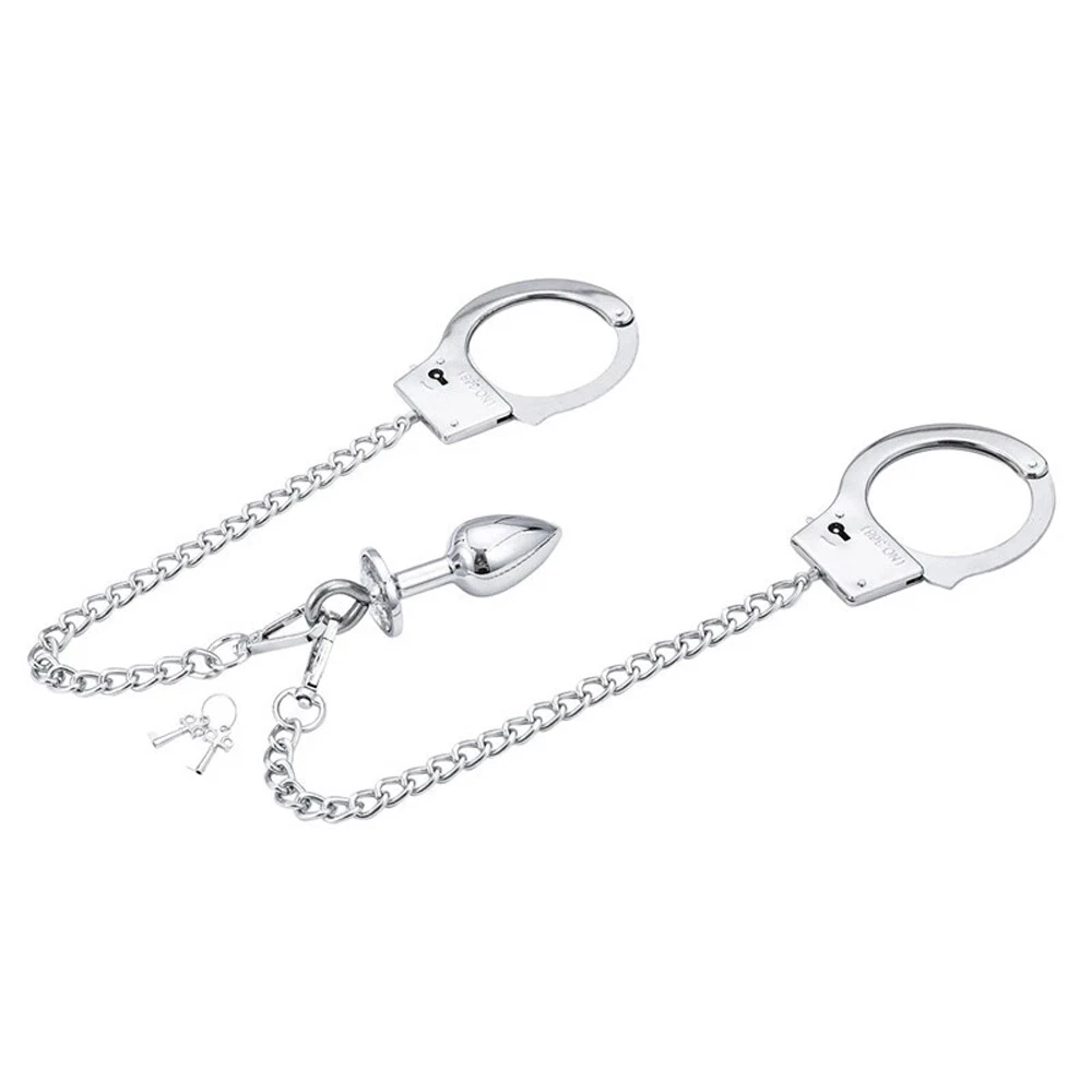 Handcuff Anal Plug Butt Bondage Metal Restraint Fetish SM BDSM Adult Sex  Toys US | eBay