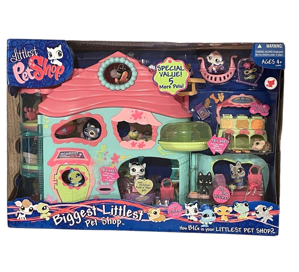 NEW Hasbro BIGGEST LITTLEST PET SHOP Playset 2009 eBay