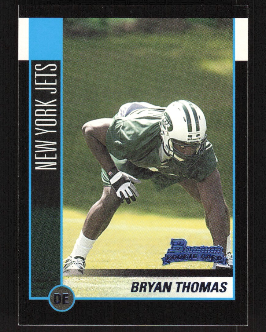 2002 Bowman Football Card Bryan Thomas RC #118 New York Jets