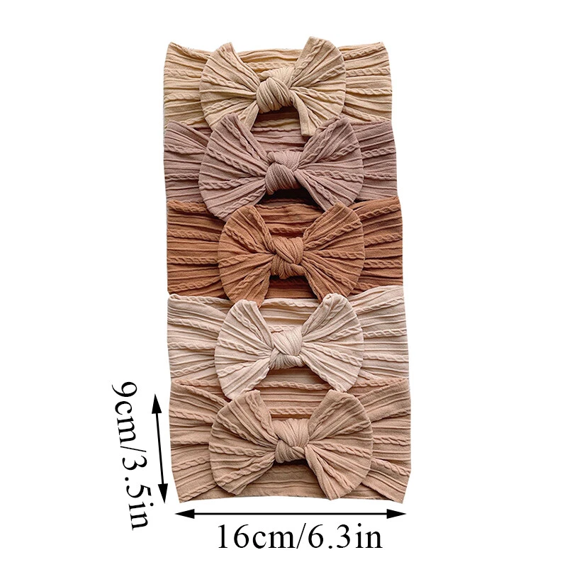 5X Baby Girls Large Bow Knot Headband Infant Newborn Toddler Hair Band Head Wr - Image 3 of 4
