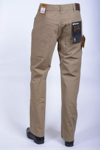 FARAH CLASSIC FABS4017 Mens Trouser Flat Front Straight Tobacco 210 Cotton Twill - Picture 2 of 22