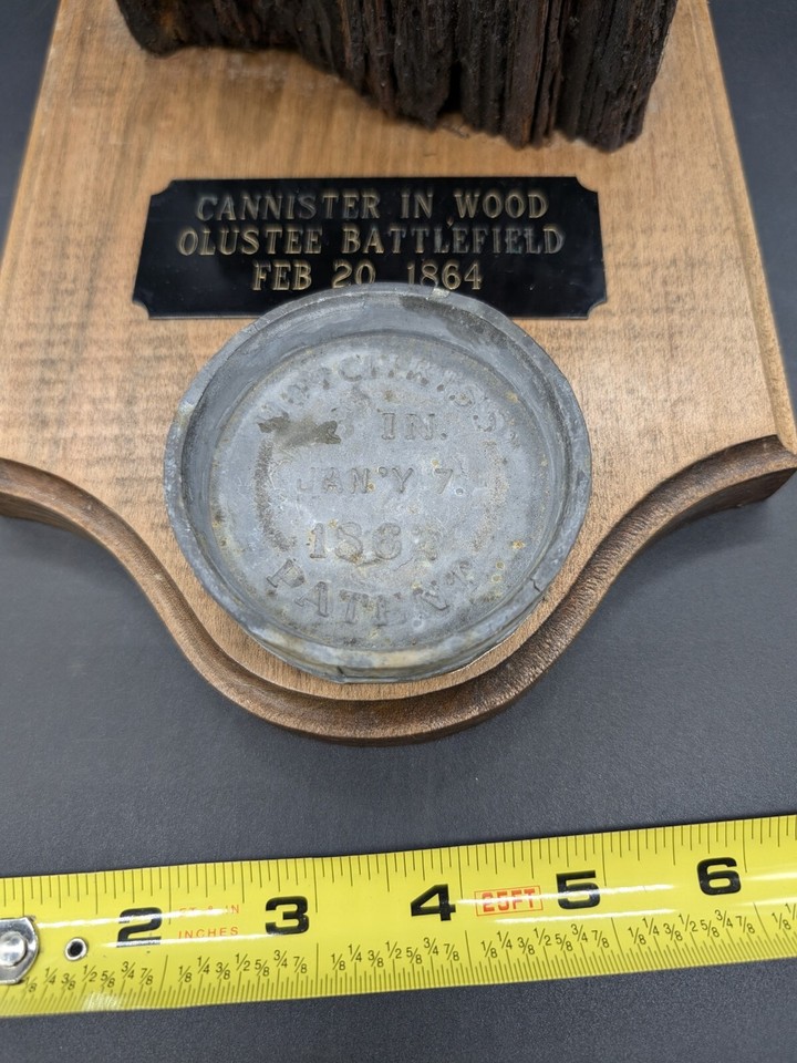 CIVIL WAR CANISTER SHOT STUCK IN TREE OLUSTEE BATTLEFIELD 1864 eBay