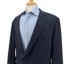 Haggar Navy "In Motion" Tailored Fit Blazer Sport Coat Jacket Mens 48R Recent