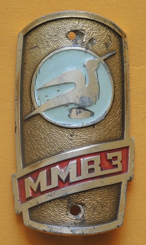 Old USSR Bicycle MMVZ HEAD BADGE 1979 Soviet Nameplate Vintage Plaque