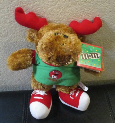M&M Red Christmas Moose Reindeer Green Shirt & Tennis Shoes 10'' by Galerie