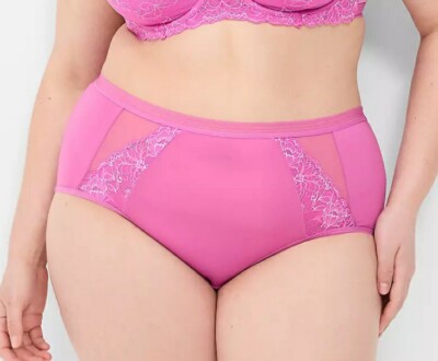 Lane Bryant Modern Romance Rose Pink No-Show Brief Panty Plus Size 14/16, 1X