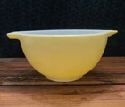 Vintage Pyrex #441 Verde Pale Yellow 1 1/2 Pint Cinderella Nesting Mixing Bowl