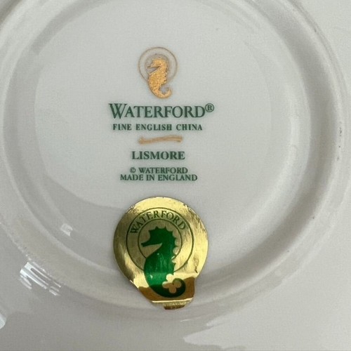 Lismore Gold by Waterford China 3 Piece Set Footed Cup and Saucer Dessert Plate - Picture 10 of 10
