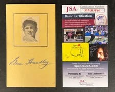 Gene Handley Signed B&W Photograph JSA Certified AUTO Philadelphia Athletics!