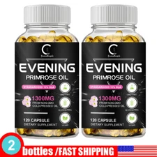 Evening Primrose Oil Capsules 1300MG with GLA -Anti-Aging,Whitening 240 Capsules