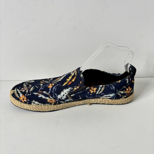 Superdry Blue Multicolour Floral Canvas Slip On Espadrilles Shoes Summer Size 9 - Picture 2 of 12