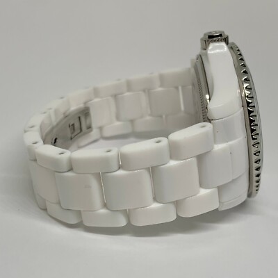 ToyWatch White Safari Zebra Swarovski Crystal Dial-Date 