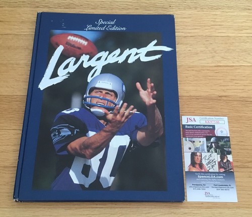 Steve Largent Seahawks NFL HOF autógrafo firmado edición limitada #d libro certificado de autenticidad JSA - Imagen 4 de 4