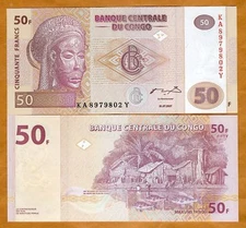 Congo D.R., 50 Francs, 2007, P-97, UNC