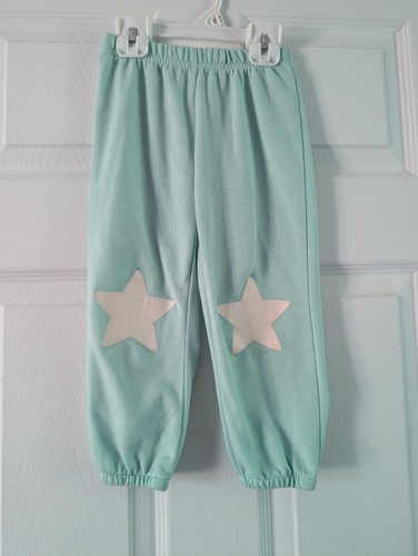 Carter's Green and White Star Joggers with Elastic Cuffs size 4t