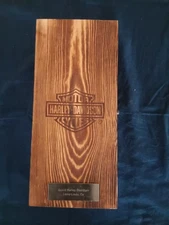 Harley-Davidson 36oz Whiskey Decanter With Wooden Box- Quaid HD, Loma Linda Ca