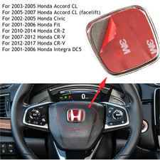 Red Steering Wheel Emblem For H Accord Civic Crz Crv Racing Steering Type A 54mm