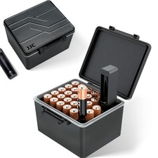 28 Slots AA Double A Battery Case Holder With Removable Battery Tester,