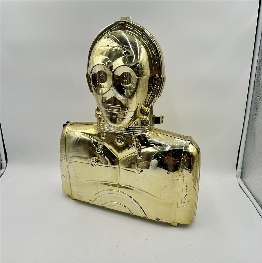 GOLD C-3PO Action Figure Storage Case Star Wars 1983 Kenner