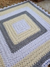 Hand Made Crochet baby blanket, throw, afghan, pram cover, cot blanket