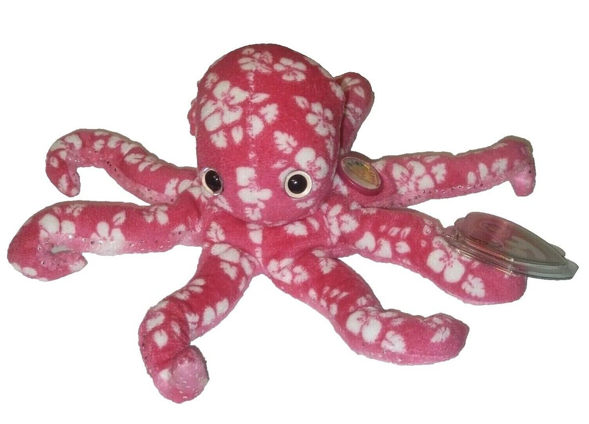 Ty Beanie Baby - SURFIN' the Pink Octopus (BBOM June 2007) 7.5