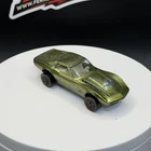 Vintage Hot Wheels Redline Custom Corvette Olive US Base - Good Condition