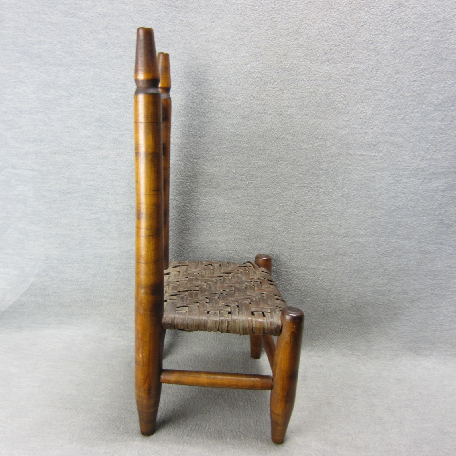Vintage Ladder Back Doll Display Chair Woven Seat