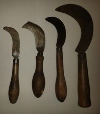 Narzędzia specjalne: 6 starych noży do winorośli dla winiarzy, noży do winorośli, małych bioder