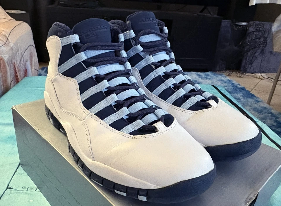 NIKE AIR JORDAN X 10 OBSIDIANA - AZUL GELO 2005 310805 141 TAMANHO 10.5 - Imagem 3 de 4