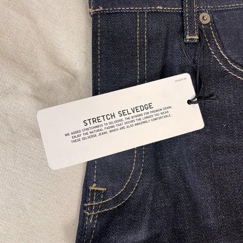 Uniqlo 32 x 32 Herren Jeans Denim Selvedge Slim Fit Straight Dark Raw 69 Navy NEU - Bild 4 von 7