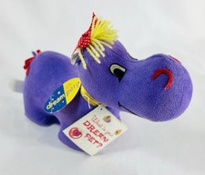 Vintage Dream Pets Purple Hippo Plush w/ Tag