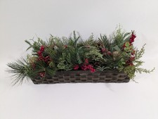Christmas Mixed Pine  Holly Berry Artificial Holiday Decorations 21" long