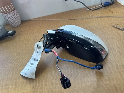 2017 Infiniti Q60 Left Side Mirror. White. Turn Signal. OEM