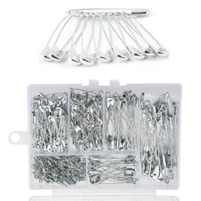 Wholesale Safety Pins Assorted 6 Size Heavy Duty Nickel Plated Clothes Pins