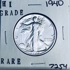 1940 LIBERTY WALKING SILVER HALF DOLLAR HI GRADE U.S. MINT RARE COIN 7254
