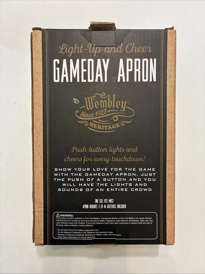 Gameday Apron Light-Up and Cheer football Tailgates and Touchdowns BBQ - NEW - Image 2 of 2