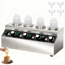 Commercial Electric Sauce Warmer Dispenser – Stainless Steel Countertop Hot F...