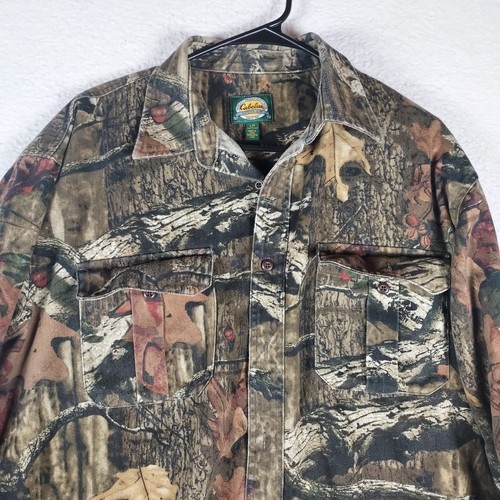 Cabela’s Outdoor Gear Men’s Large Tall Camo Hunting Shirt Cotton Blend - Picture 3 of 8