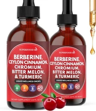 60ml Berberine Liquid Drops,Herbal Complex 10 in 1,Immune,Heart Digestion Health