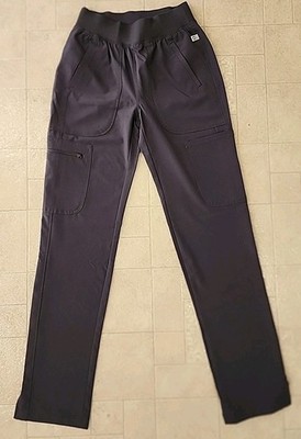 Infinity Scrubs Women's Mid Rise Tapered Leg Pull On Pants CK065A Pewter XXS