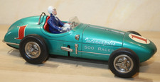 Yonezawa Indianapolis 500 Racer, Gr&uuml;n L38cm Japan, Tin Toy, Blechspielzeug