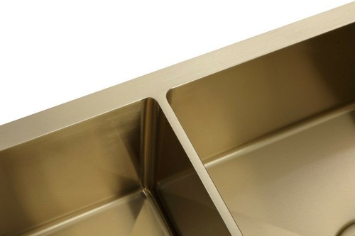 2023 Burnished Brass Gold stainless steel 304 double bowl kitchen sink - Picture 4 of 8