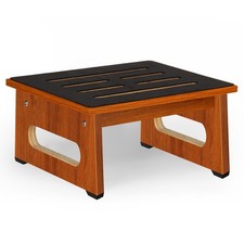 Wooden Step Stool NonSlip Rubber Feet Heavy Duty Platform Bed Steps 450 LBS