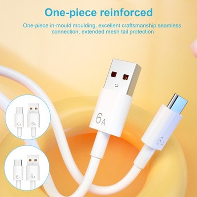 6A Charging Cable Cord 120W Support Fast Charge & Data Transmission for Phones