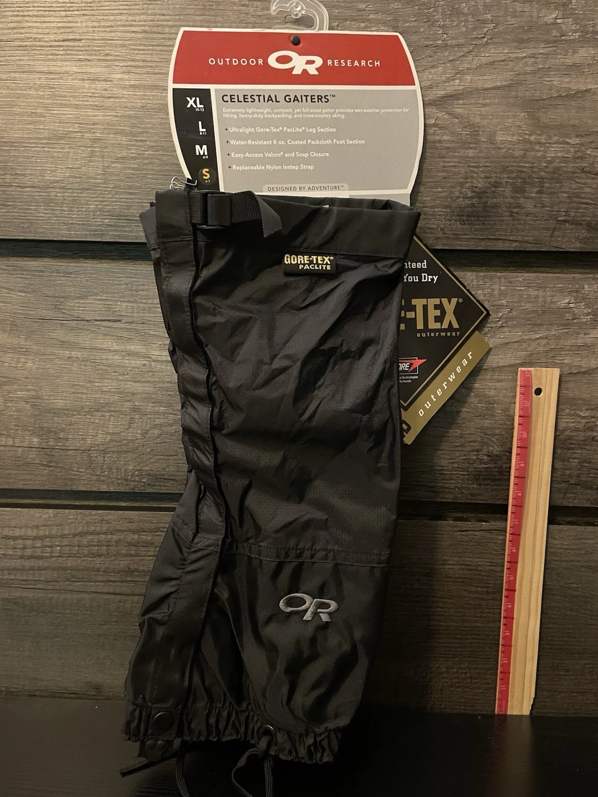 Men’s Sz S 4-7 Outdoor Research Celestial Leg Gaiters Gore-Tex Paclite Black
Opens in a new window o