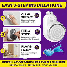 Interactive Cat Toys Indoor Cats Automatic Electric Flying Bird Feather Mouse