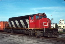 CNR Canadian National SD40-2W 5345 - 3/4 roster view -- 1989        7/25 P12-3