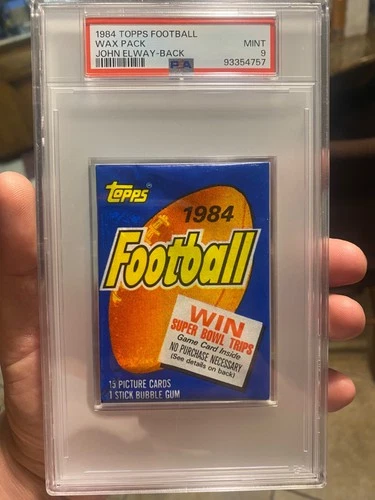 POP 1 PSA 9 HIGHEST-GRADE WAX PACK JOHN ELWAY ROOKIE BACK TOPPS 1984 MASTERPIECE