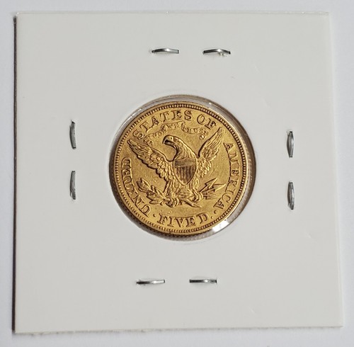 1879 $5.00 Liberty Head Gold Coin Half Eagle AU - Picture 3 of 4